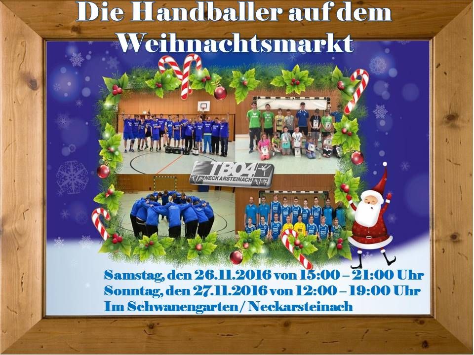 Flyer, Handballer auf dem Weihnachtsmarkt 2016